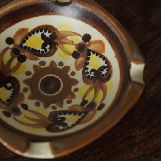 法国中古手绘Quimper陶瓷烟缸 商品图2