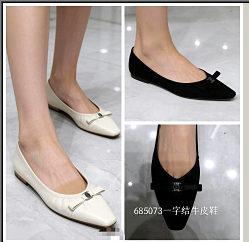 685073新款一字结牛皮鞋