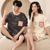 新款新品情侣睡衣夏季棉质短袖薄款大码韩版可爱夏天男士家居服女 商品缩略图3