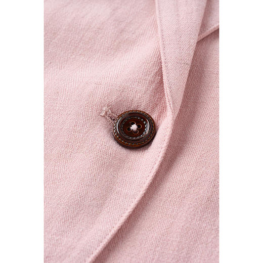 米思阳2026夏季新款轻职通勤风 亚麻七分袖西服 含垫肩 西装外套1182 商品图5