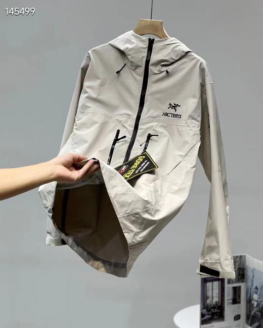 F040201春夏季新款户外防水防风硬壳压胶冲锋衣拉链连帽长袖夹克外套 商品图4