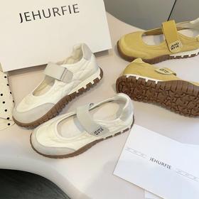 JEHURFIE/纪华菲浅口魔术贴玛丽珍运动单鞋 | 时尚百搭、颜值在线、舒适柔软