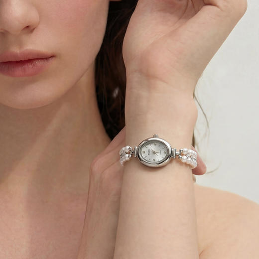 【时尚与优雅并存】Manrey玛芮雅“时空信笺”复古淡水珍珠腕表|淡水珍珠，铜镀金 商品图6