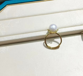 爱迪生珍珠戒指 10-11mm 圈口可调 极简百搭 日常叠戴 [发：83]