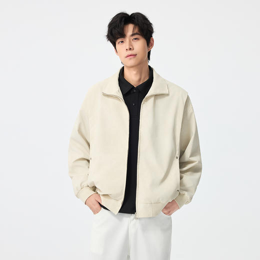 gxgjeans男装【PU】男士翻领夹克26春款纯色时尚潮流百搭宽松青少年外套K&C 商品图4