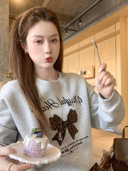 <曾小咸推荐>4.3现货秒杀 ！微信超特价！韩系豹纹蝴蝶结卫衣 日常179.99 立减90 秒杀69.99！！豹纹百褶半身裙 日常159.99 立减100 秒杀59.99！！ 商品图10