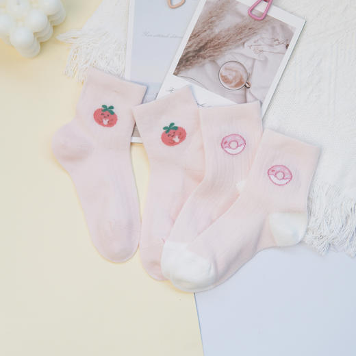 【6双6折】【3-5岁】春夏儿童薄款休闲袜AB版卡通可爱袜子【2双装】【2613201】 商品图3