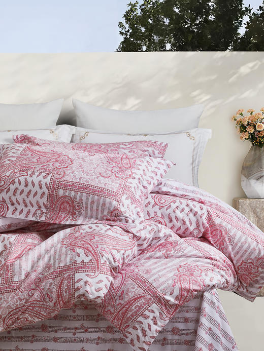 夏尔小镇缦回（粉）纯棉四件套 商品图0