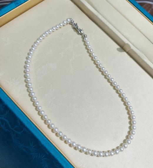正圆极光小米珠 5.5mm珍珠项链 主推 精巧别致 送女友 [发：87] 商品图0