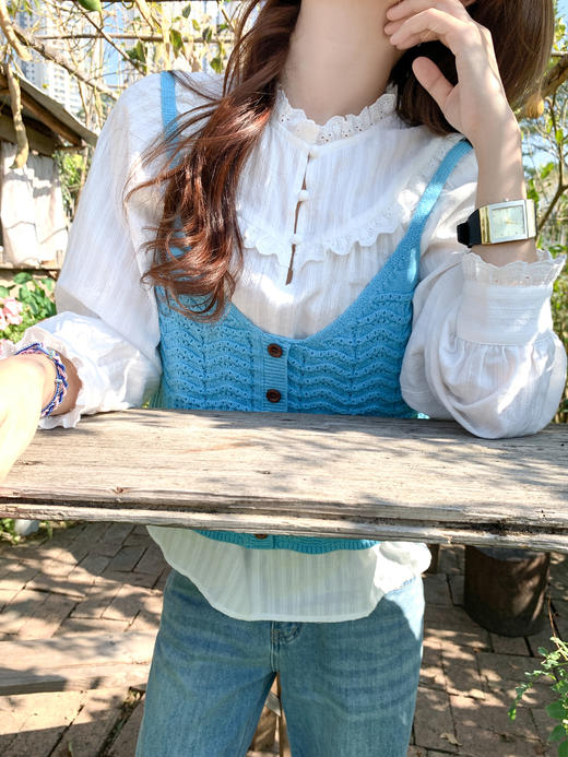 <曾小咸推荐>4.3现货秒杀 ！微信超特价！宫廷风立领花边衬衫 日常169.99 立减90 秒杀79.99！！ 商品图12