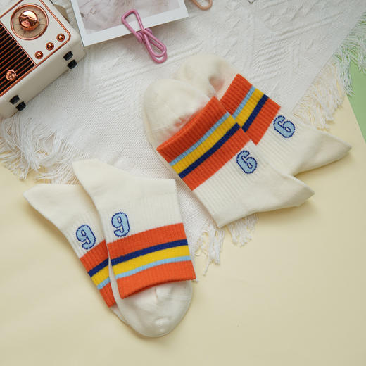 【6双6折】【10岁以上】大童运动休闲袜网面中筒春夏薄袜【2双装】【2613103】 商品图4