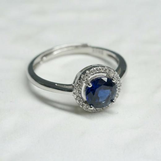 【清明节宝石专场】宝石专场活动：89号蓝宝石三件套（耳钉4x4,项链4x6,戒指5x5mm ）带证书（万物清明·福佑安康） 商品图3