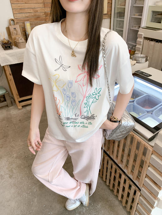 <曾小咸推荐>4.3现货秒杀 ！微信超特价！韩系印花正肩短袖t恤 日常139.99 立减80 秒杀59.99！！ 商品图7