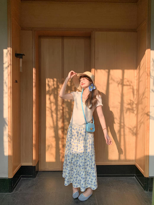 <曾小咸推荐>4.3现货秒杀 ！微信超特价！韩系碎花半身裙 日常199.99 立减120 秒杀79.99！！ 商品图5