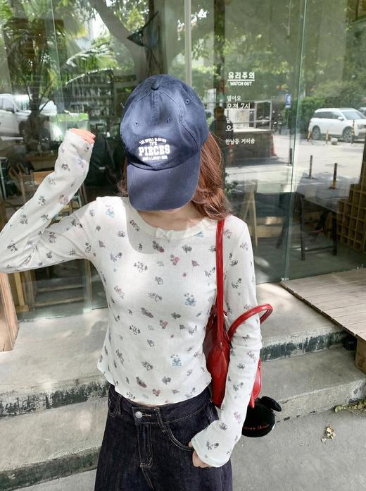 <曾小咸推荐>4.3现货秒杀 ！微信超特价！韩系碎花长袖t恤 日常119.99 立减60 秒杀59.99！！ 商品图7