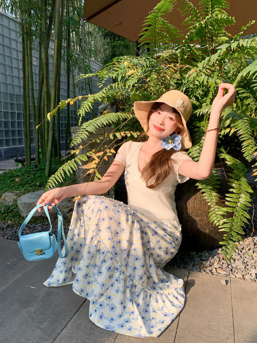 <曾小咸推荐>4.3现货秒杀 ！微信超特价！韩系碎花半身裙 日常199.99 立减120 秒杀79.99！！ 商品图11