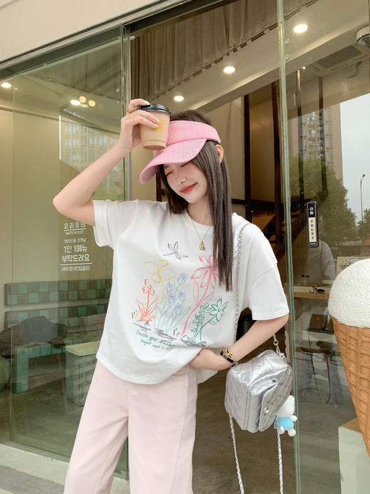 <曾小咸推荐>4.3现货秒杀 ！微信超特价！韩系印花正肩短袖t恤 日常139.99 立减80 秒杀59.99！！ 商品图6