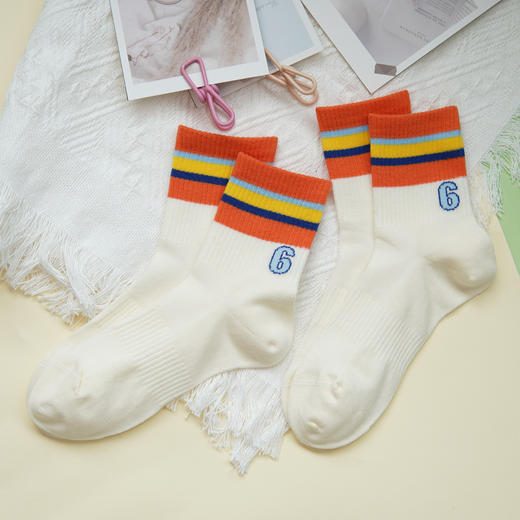 【6双6折】【10岁以上】大童运动休闲袜网面中筒春夏薄袜【2双装】【2613103】 商品图0