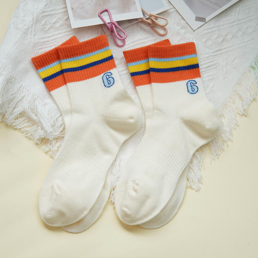 【6双6折】【10岁以上】大童运动休闲袜网面中筒春夏薄袜【2双装】【2613103】 商品图1