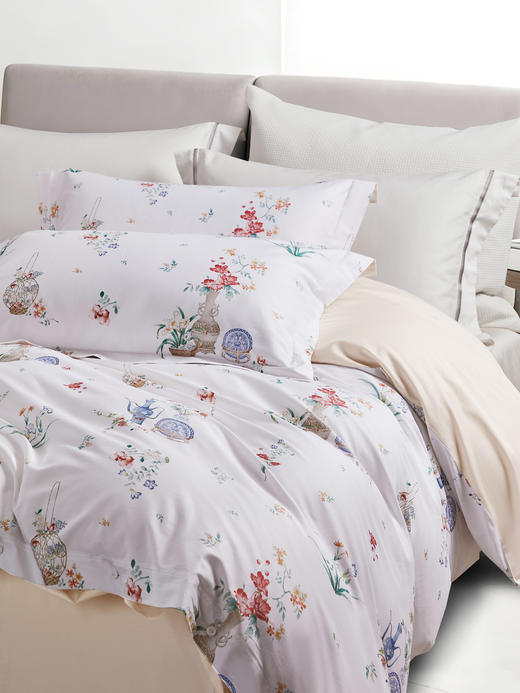 夏尔小镇瓷中花束纯棉四件套 商品图1