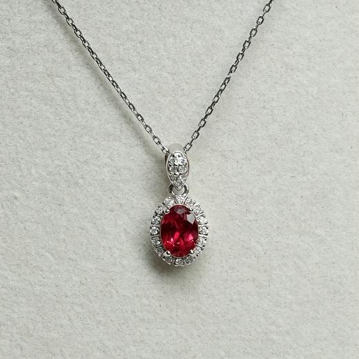 【清明节宝石专场】宝石专场活动：88号红宝石三件套（耳钉4x4,项链4x6,戒指5x5mm）带证书（万物清明·福佑安康） 商品图3