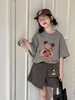 📣买一得三🕗️限时福利款「吉米故事▪韩系休闲风米奇短袖裙裤套装系列」谁能拒绝软萌又酷的"米奇"套装啊！✨定制复古雾面灰调T恤+工装裙裤的组合，把韩系松弛感焊在身上～ 商品缩略图2
