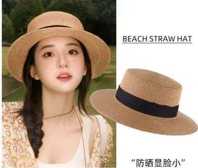 🔥【HOPENONO平顶草帽合集】！四款风格全承包🌿 专柜级手工编织质感拉满，蕾丝温柔、毛边慵懒、黑带高级任你选！🥳 硬核防晒+显脸小buff拉满🍀