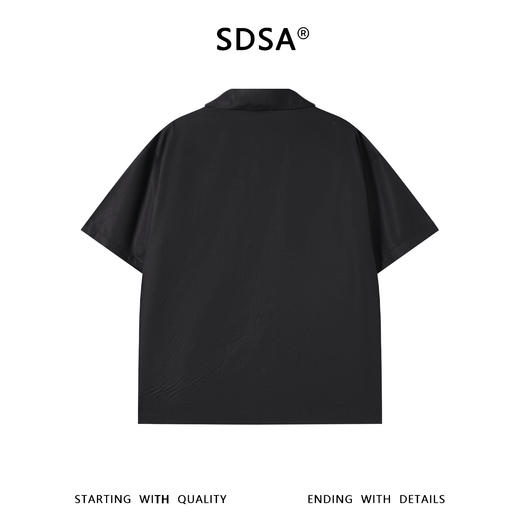 SDSA男装2026新款轻奢简约纯色假两件短袖衬衫百搭时尚套头上衣 商品图4