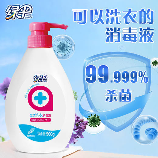 绿伞至洁洗衣消毒液500g强力去污杀菌洁净衣物宿舍家用 商品图6