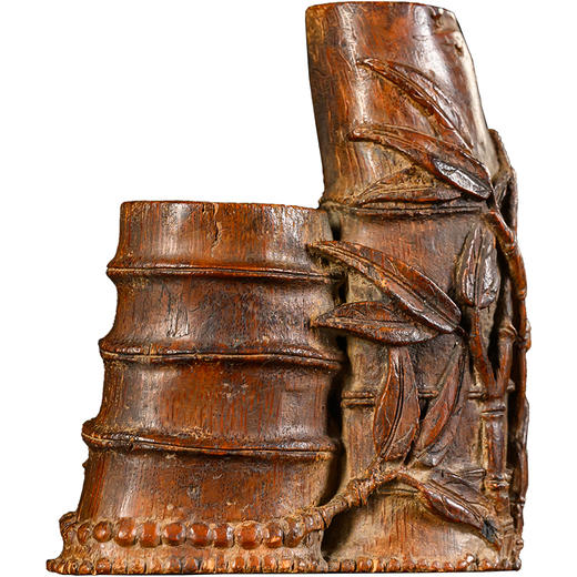 清	竹雕竹节工笔插 商品图5