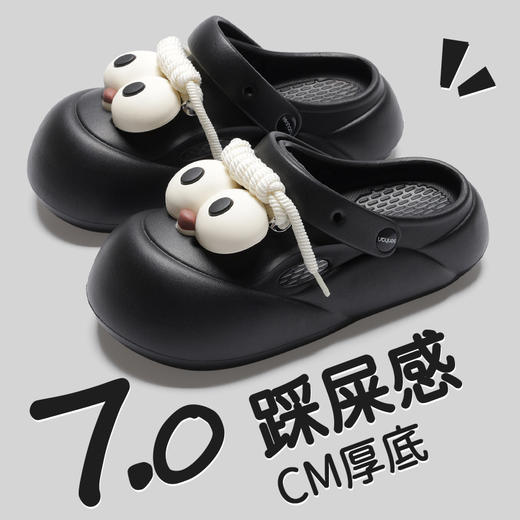 【可爱大眼仔❗趣味洞洞鞋】新款diy卡通包头拖鞋女夏季外穿厚底踩屎感凉鞋女两穿洞洞鞋。ri 商品图1