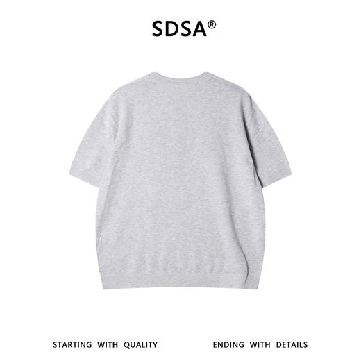 SDSA男装2026新款轻奢老钱风假口袋提花针织纯色圆领短袖T恤百搭 商品图4