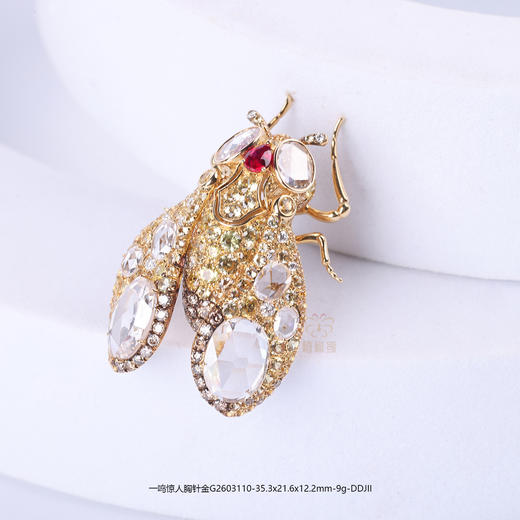 【携光而行】黄宝石飞蛾胸针金G2603110 商品图0