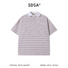 SDSA男装2026新款高贵轻奢韩系撞色条纹刺绣字母翻领短袖T恤百搭 商品缩略图0