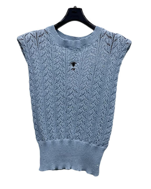 女款镂空垫肩针织背心la010 商品图0