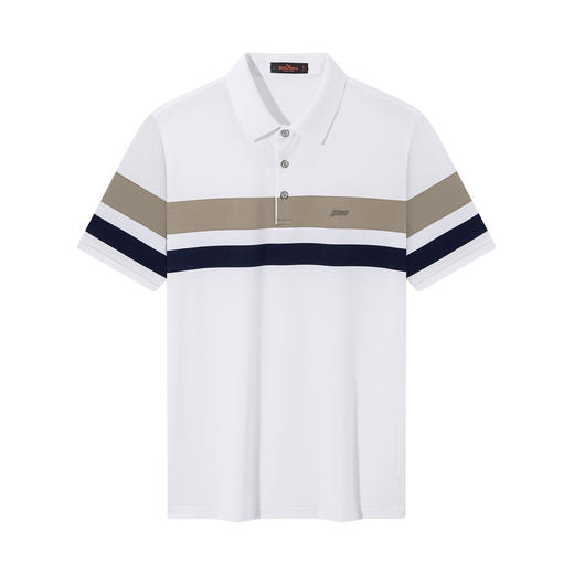 【条纹POLO衫】柒牌男装2026夏季新款弹力舒适经典商务短袖POLO衫 130T70160 商品图4