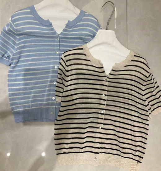 【门店同款】ENJOY夏季气质条纹针织衫 163243453 商品图4