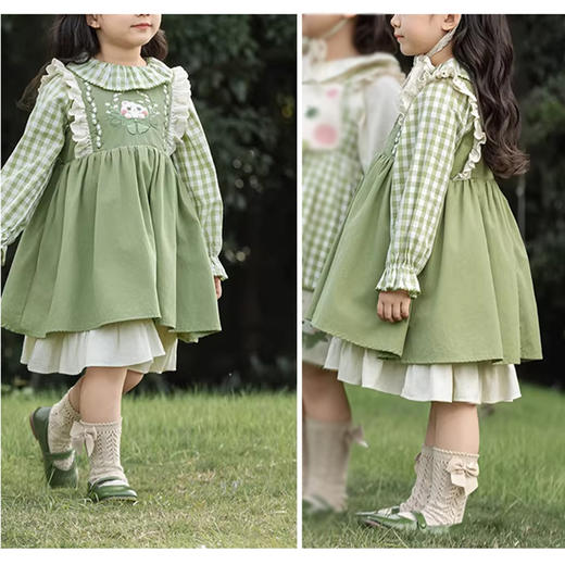 裁缝学苑TH23女童荷叶边衬衫背心裙两件套装纸样儿童上衣童装样板图纸 商品图2