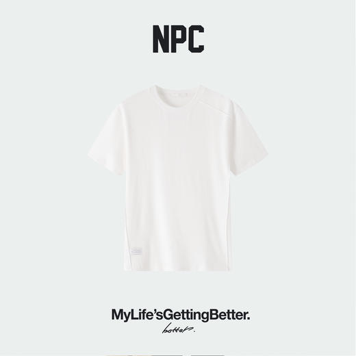 NPC潮牌CleanFit极简穿搭圆领短袖T恤亲肤云感糯米绒夏季NP62TE08 商品图0