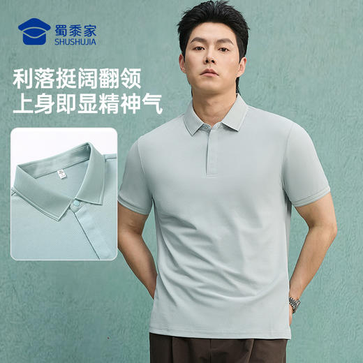 【10A抑菌轻奢凉感短袖polo衫】休闲翻领短袖T恤男士通勤半袖POLO衫 商品图6