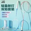 【送羽毛球3个】德尔惠702云粉浅蓝超轻铁合金羽毛球拍 商品缩略图0