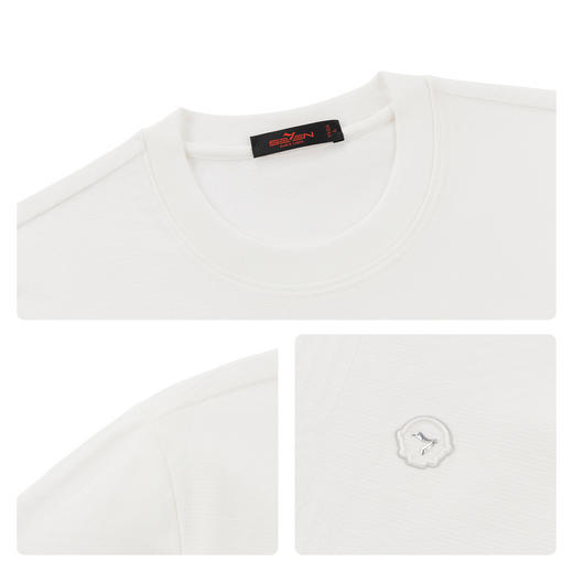 【提花T恤】柒牌短袖T恤2026年夏季新款圆领休闲上衣 130T72120 商品图3