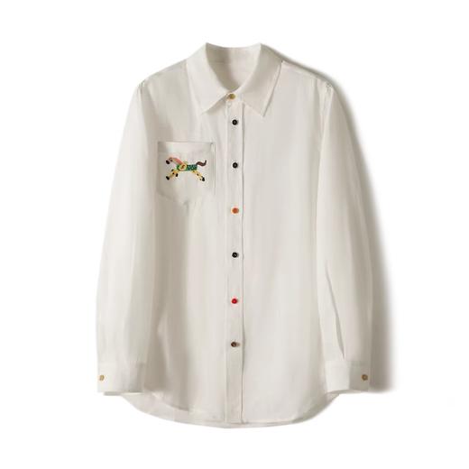 品牌直发！【百年意大利FUSARO苎麻衬衣】宽松落肩衬衫 通勤休闲百搭长袖衬衣  商品图4