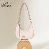 WHY新款马衔扣印花腋下包女2026夏季月牙包粉色法式单肩斜挎包通勤百搭​​YAP11782Z 商品缩略图3
