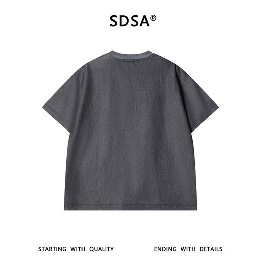 SDSA男装2026新款高贵轻奢亨利领小V领短袖T恤肌理感宽松圆领上衣 商品图4