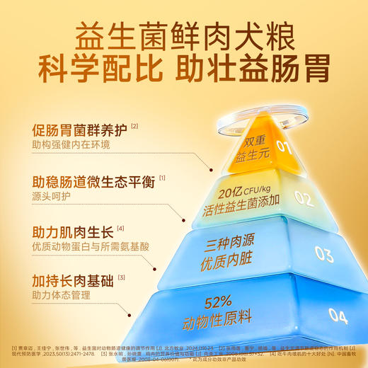 【新品】【益生菌鲜肉犬粮】宽福 专研益生菌助长壮益肠胃 三重肉源助力长肉 双重坚固力助力骨骼强健 果蔬草本补充维生素 商品图2