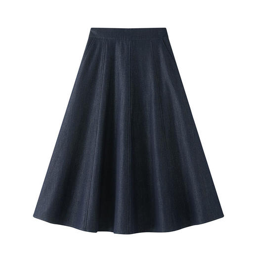 「自」全新升级【铂金会员174/天猫229/差价55】(74604)洛诗琳复古牛仔半身裙女2026春夏新款简约通勤显瘦A字裙 商品图3