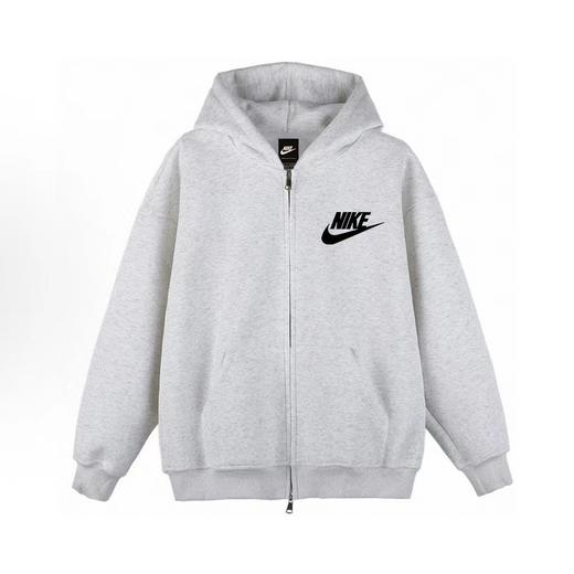 F040312春季新款男女同款花朵系列高克重重磅双层连帽开衫外套 商品图4