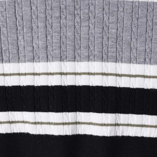 SDSA男装2026新款高贵轻奢老钱风纽花撞色条纹翻领短袖T恤百搭 商品图3