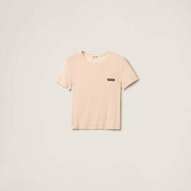 MIU-T 徽标裸色短袖